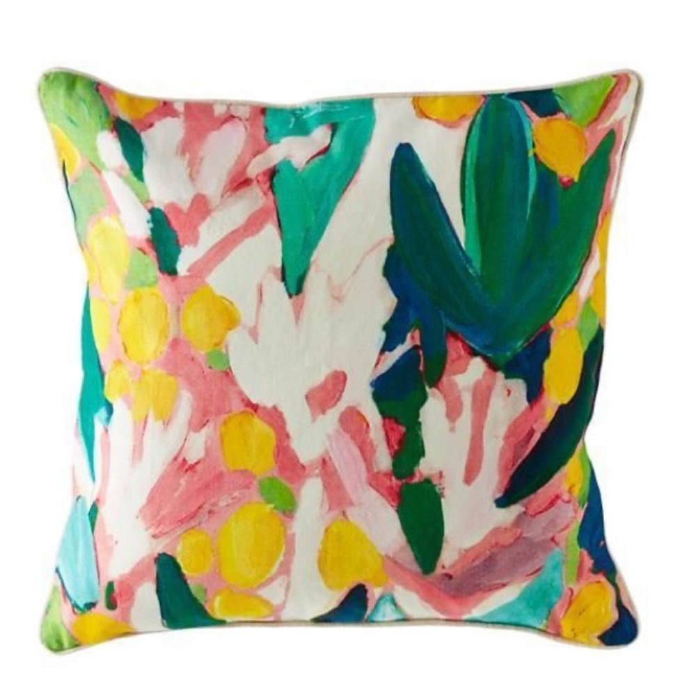 (Pair of 2) LULU DK Crate & Barrel of  'Lulu Flower Print Pillow Cover'